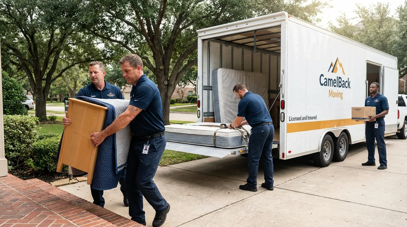 Crew loading residential truck for cross-state move from Jamestown, KY